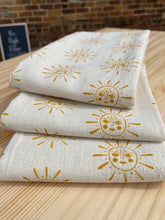 Load image into Gallery viewer, Hand Printed Sun Dish Towel
