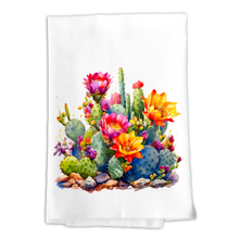 Load image into Gallery viewer, Cactus Flowers Kitchen Dish Towel
