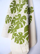Load image into Gallery viewer, Hand Painted Monstera Dish Towel
