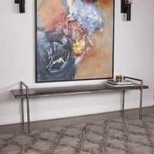 Load image into Gallery viewer, Acacia Wood Bench &amp; Textured Iron Legs 76" L x 23" W
