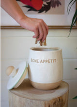 Load image into Gallery viewer, Bone Appetit Ceramic Dog Treat Canister
