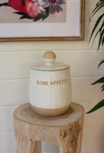 Load image into Gallery viewer, Bone Appetit Ceramic Dog Treat Canister

