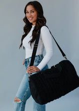 Load image into Gallery viewer, Cable Knit Handbag Collection Black/Cream
