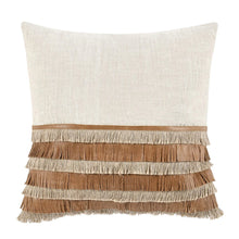Load image into Gallery viewer, Jute &amp; Leather Chestnut 20" Pillow
