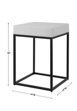 Load image into Gallery viewer, White Faux Marble Accent Table
