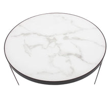 Load image into Gallery viewer, Hand Painted Glass &amp; Metal Coffee/End Table
