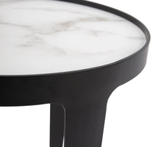 Load image into Gallery viewer, Hand Painted Glass &amp; Metal Coffee/End Table
