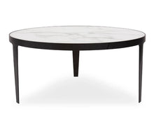 Load image into Gallery viewer, Hand Painted Glass &amp; Metal Coffee/End Table

