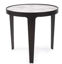Load image into Gallery viewer, Hand Painted Glass &amp; Metal Coffee/End Table
