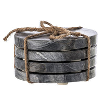 Load image into Gallery viewer, Gray Marble Coasters S/4
