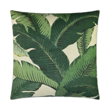 Load image into Gallery viewer, Tropical Green Leaf Throw Pillow 24"
