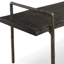 Load image into Gallery viewer, Acacia Wood Bench &amp; Textured Iron Legs 76" L x 23" W
